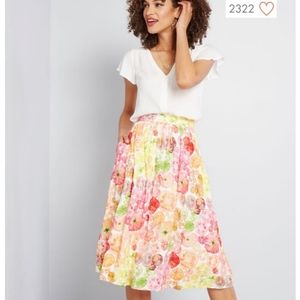 Modcloth tomato print pocket skirt